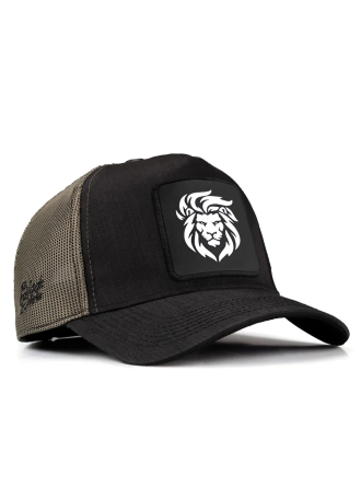 Blackbörk Siyah-Haki Cordura Kumaş Şapka (Cap) Aslan Logo