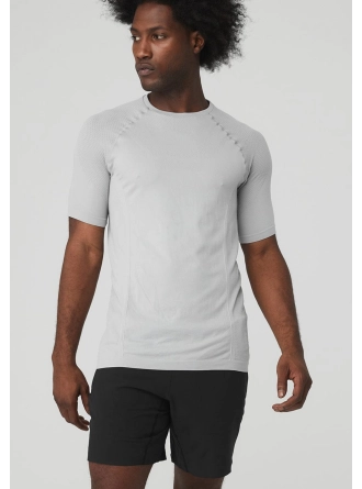 AloYoga Actiwear Seamless Kısa Kol Gri T-Shirt