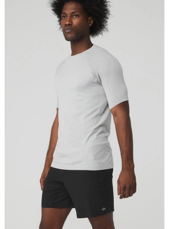 AloYoga Actiwear Seamless Kısa Kol Gri T-Shirt