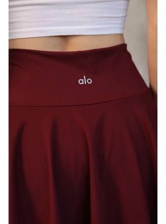 Alo Yoga Şortlu Etek Tulum Büstiyer Bordo Takım