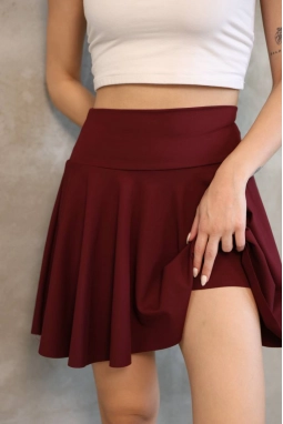 Alo Yoga Şortlu Etek Tulum Büstiyer Bordo Takım