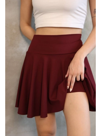 Alo Yoga Şortlu Etek Tulum Büstiyer Bordo Takım