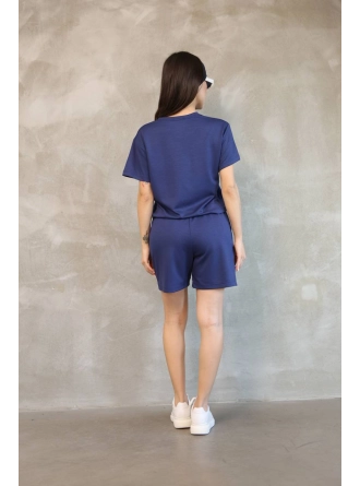 Alo Yoga Şort T-shirt Lacivert Takım