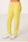 O Yaka Basic Oversize Kadın Limon Eşofman Tunik Takım