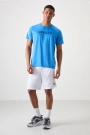 Femora O Yaka Standart Kalıp Saks Mavi Aktif Spor Erkek T-Shirt