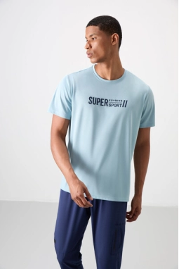 Femora O Yaka Standart Kalıp Aktif Spor Açık Mavi Erkek T-Shirt