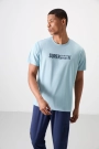 Femora O Yaka Standart Kalıp Aktif Spor Açık Mavi Erkek T-Shirt