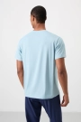 Femora O Yaka Standart Kalıp Aktif Spor Açık Mavi Erkek T-Shirt