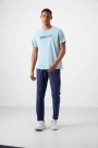 Femora O Yaka Standart Kalıp Aktif Spor Açık Mavi Erkek T-Shirt
