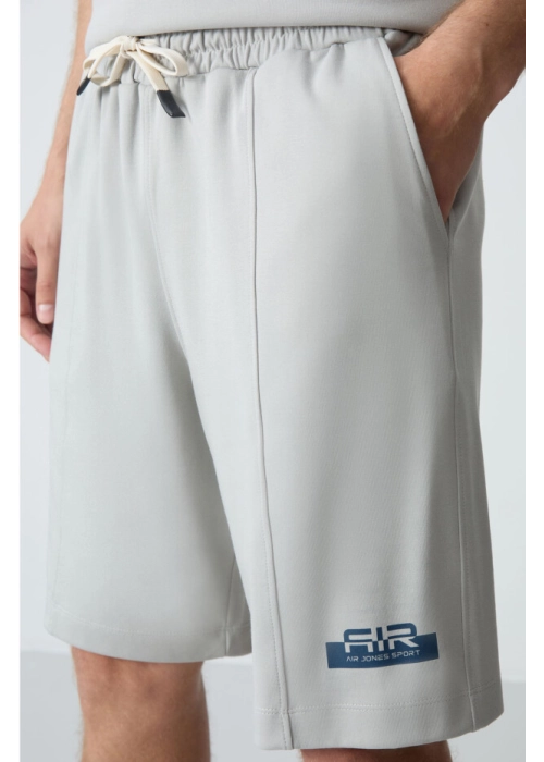Femora Taş Pamuklu Kalın Yumuşak Dokulu Oversize Fit Basic Erkek Şort Takım
