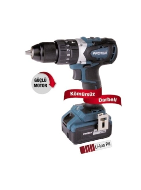 Pst 740 Bl 20v 4ah Li-ion Darbeli Kömürsüz Şarjlı Matkap 13 Mm