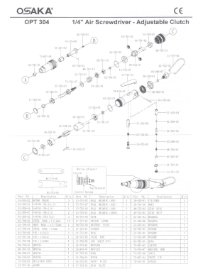 Opt 304 Havalı Tornavida Tip Vidalama 8mm