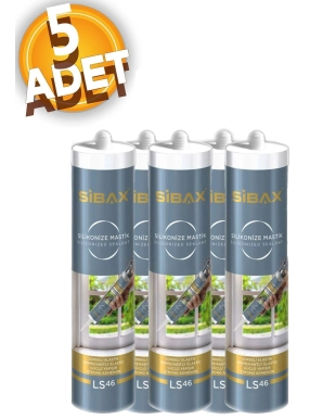 Sibax Ls46 Genel Amaçlı Silikonize Mastik Beyaz 450 Gr (5 Adet)