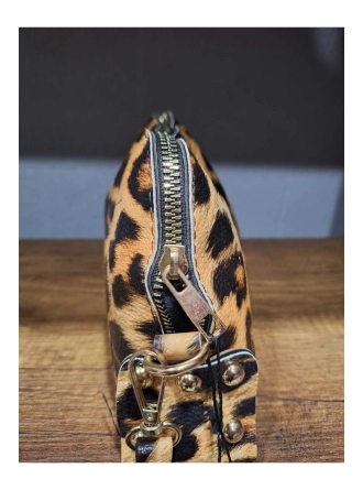 Kadın Renkli Leopar Desenli El Askılı Portföy Clutch