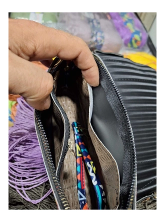 Kadın Renkli Motif Desenli El Askılı Portföy Clutch