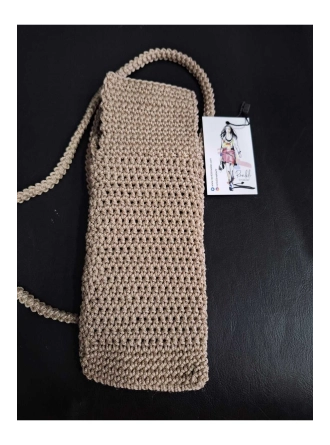 Makrome İpten Örgü Telefon Cüzdanı