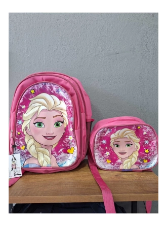 Elsa Figürlü Kız İlkokul Beslenmeli Sırt Çantası