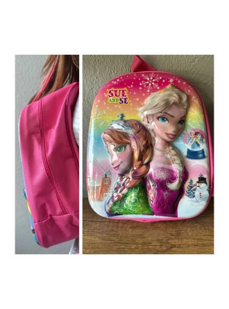 Elsa Ve Anna 5d Kabartmalı Anaokulu Kreş Ve Günlük Kullanım Çantası