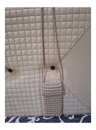 Makrome İpten Örgü Telefon Cüzdanı