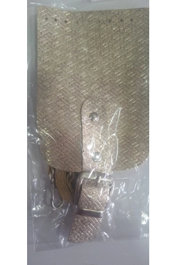 Suni Deri Örgü Makrome Oval Çanta Kapağı & Telefon Kılıfı Kapağı (Çanta Kapağı 100cm Askı)