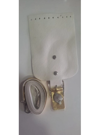 Suni Deri Örgü Makrome Oval Çanta Kapağı & Telefon Kılıfı Kapağı (Çanta Kapağı 100cm Askı)
