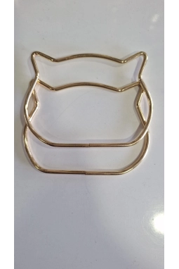 Renkli İlmekler Demir Kedili Model Dikme Çanta Spor Sapı (EN 12cm BOY 9cm)
