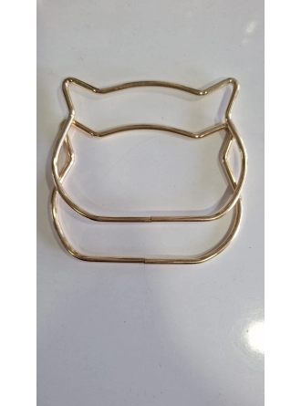 Renkli İlmekler Demir Kedili Model Dikme Çanta Spor Sapı (EN 12cm BOY 9cm)