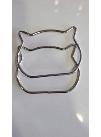 Renkli İlmekler Demir Kedili Model Dikme Çanta Spor Sapı (EN 12cm BOY 9cm)