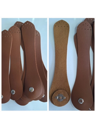  Renkli İlmekler Suni Deri Dikme Çanta Kapağı (Brit) - 21 cm