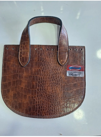 Renkli İlmekler Suni Deri Sırt Çantası Dikim Kapağı (22x19 cm)