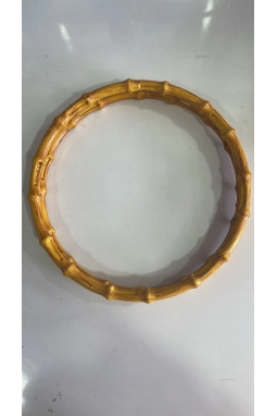 Renkli İlmekler Bambu Görünümlü Plastik Çanta Sapı (20cm Çap)