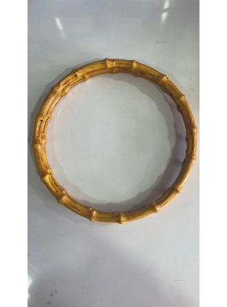 Renkli İlmekler Bambu Görünümlü Plastik Çanta Sapı (20cm Çap)