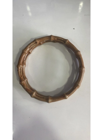 Renkli İlmekler Bambu Görünümlü Plastik Çanta Sapı (23cm Çap)
