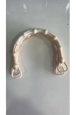 Renkli İlmekler D Model Akrilik Çanta Dikme El Sapı  En 14cm