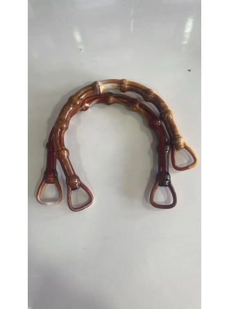 Renkli İlmekler D Model Akrilik Çanta Dikme El Sapı  En 14cm