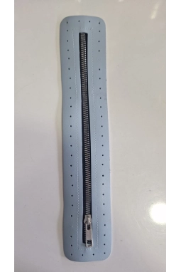 Renkli İlmekler Örgü Çanta Derili Fermuar (30 cm) 