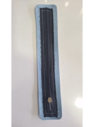 Renkli İlmekler Örgü Çanta Derili Fermuar (30 cm) 