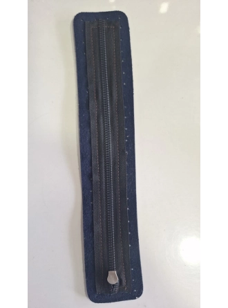 Renkli İlmekler Örgü Çanta Derili Fermuar (30 cm) 