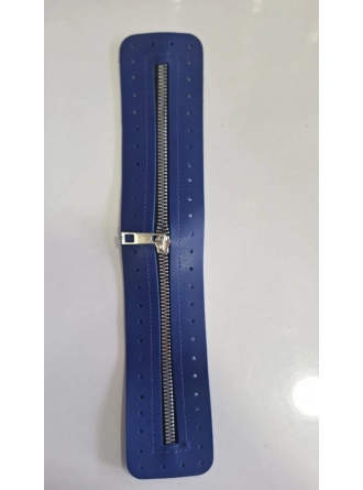 Renkli İlmekler Örgü Çanta Derili Fermuar (30 cm) 