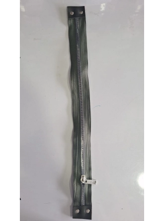 Renkli İlmekler Deri Uçlu Örgü Çanta Fermuarı (42 cm)