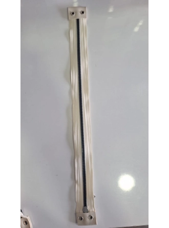 Renkli İlmekler Deri Uçlu Örgü Çanta Fermuarı (42 cm)