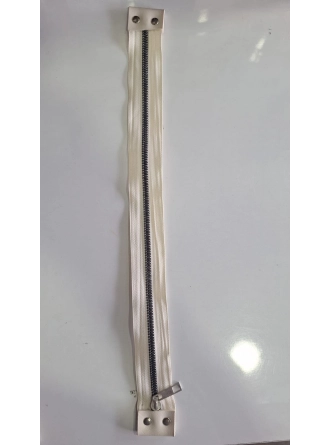 Renkli İlmekler Deri Uçlu Örgü Çanta Fermuarı (42 cm)