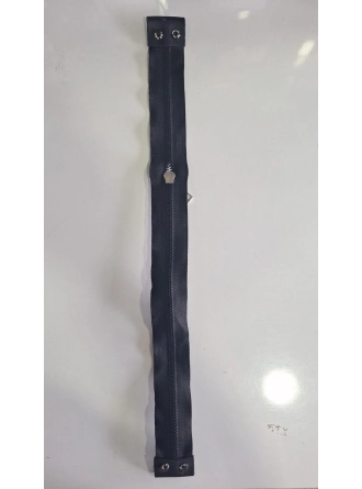 Renkli İlmekler Deri Uçlu Örgü Çanta Fermuarı (42 cm)