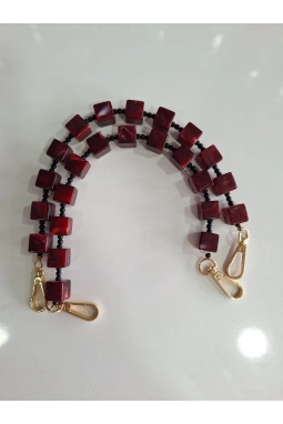 Renkli İlmekler Akrilik Çanta Sapı (33 cm) - Canlı Renk Seçenekleri