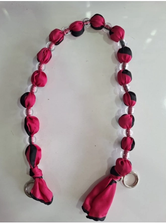 Renkli İlmekler Akrilik Eşarp Süslemeli Çanta Sapı (60 cm) - Tekli Takılır