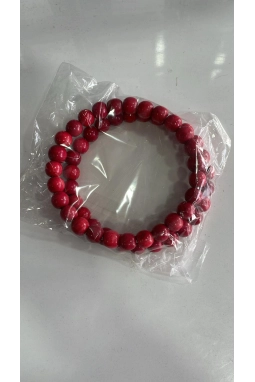 Renkli İlmekler Yuvarlak Boncuklu Örgü Çanta El Tutma Sapı (13 cm)