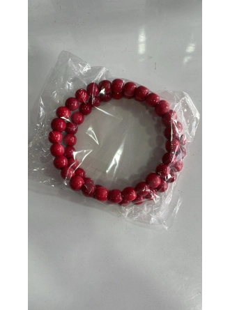 Renkli İlmekler Yuvarlak Boncuklu Örgü Çanta El Tutma Sapı (13 cm)
