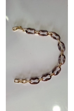  Renkli İlmekler Şeffaf Akrilik Boncuklu Çanta Sapı (42 cm) - Tekli Takılır