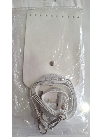 Suni Deri Örgü Makrome Oval Çanta Kapağı & Telefon Kılıfı Kapağı (Çanta Kapağı 100cm Askı)