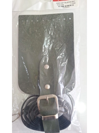 Suni Deri Örgü Makrome Oval Çanta Kapağı & Telefon Kılıfı Kapağı (Çanta Kapağı 100cm Askı)